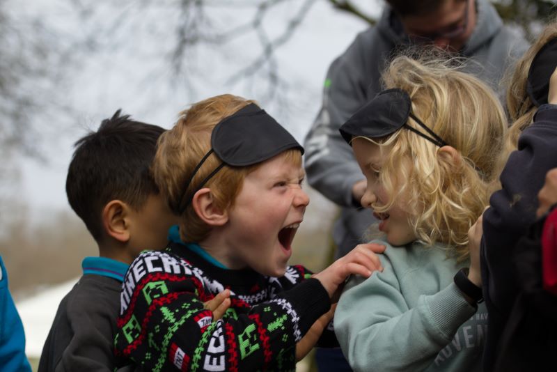 A picture of an excited beaver before an activity"